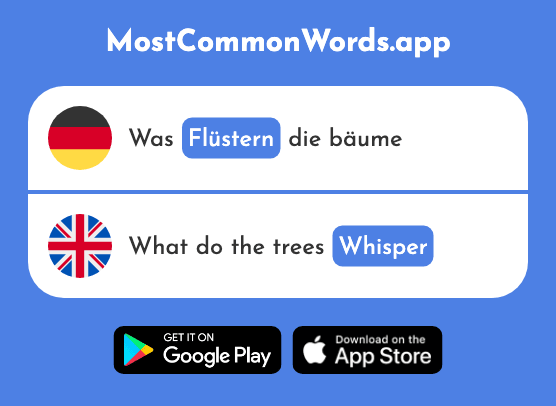Flüstern - Whisper (Das 2328 Häufigste Wort In English)