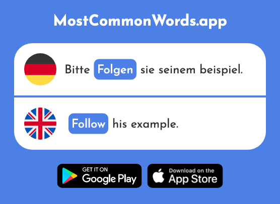 Folgen - Follow (Das 160 Häufigste Wort In English)