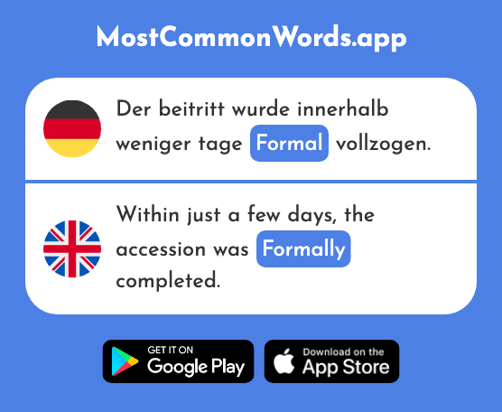 Formal - Formal, technical, formally (Das 2527 Häufigste Wort In English)