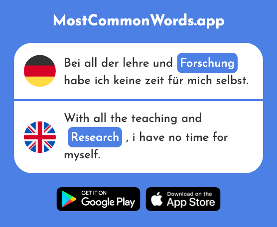 Forschung - Research (Das 1335 Häufigste Wort In English)