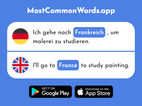 Frankreich - France (Das 813 Häufigste Wort In English)