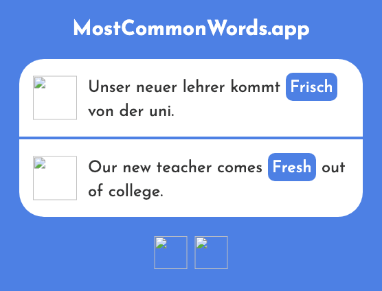 Frisch - Fresh (Das 1260 Häufigste Wort In English)