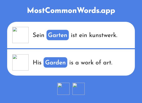 Garten - Garden (Das 1158 Häufigste Wort In English)