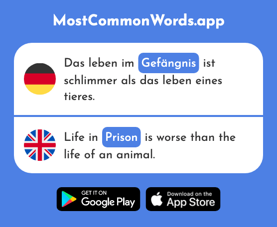 Gefängnis - Prison (Das 2523 Häufigste Wort In English)