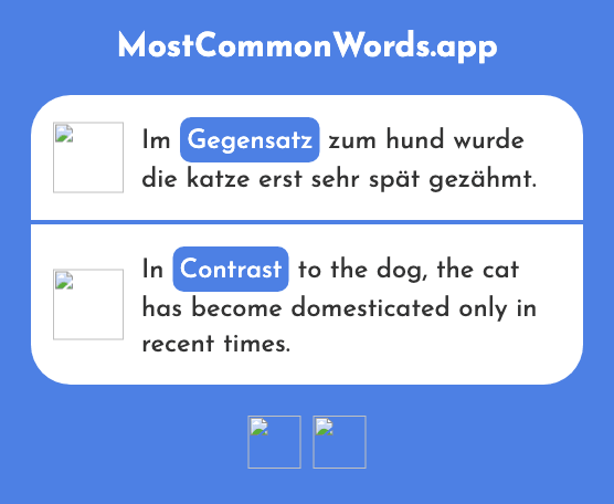 Gegensatz - Opposite, contrast (Das 1161 Häufigste Wort In English)