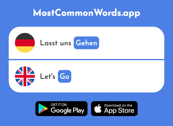Gehen - Go (Das 66 Häufigste Wort In English)