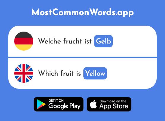 Gelb - Yellow (Das 1446 Häufigste Wort In English)
