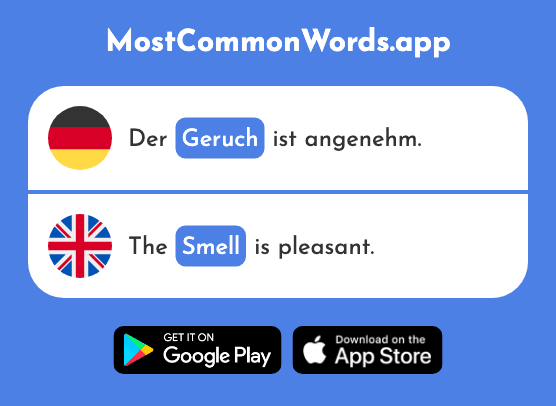 Geruch - Smell (Das 2335 Häufigste Wort In English)