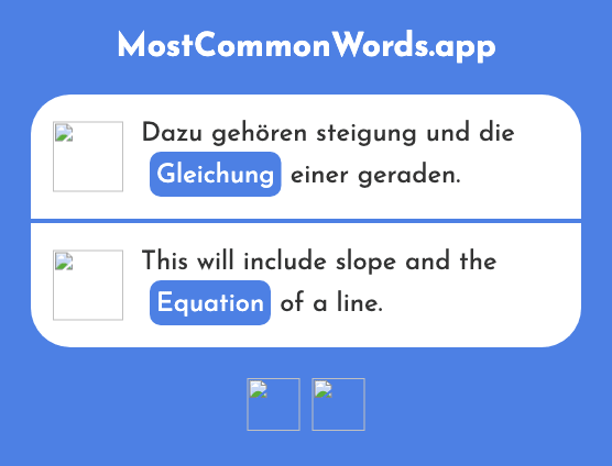 Gleichung - Equation (Das 1180 Häufigste Wort In English)