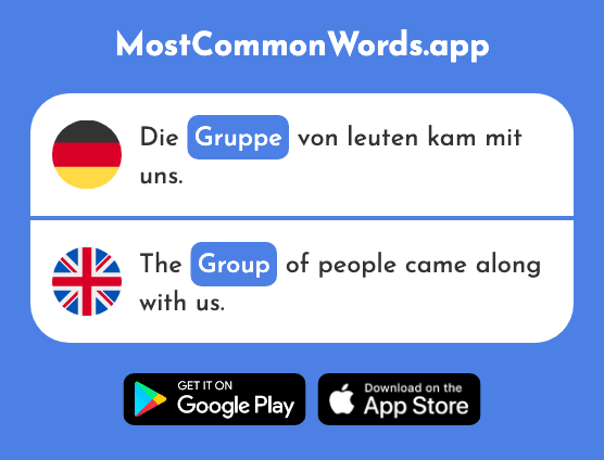 Gruppe - Group (Das 369 Häufigste Wort In English)
