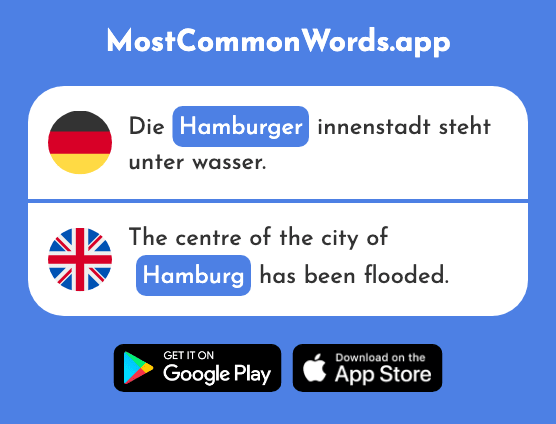 Hamburger - Hamburg (Das 2588 Häufigste Wort In English)