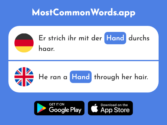 Hand - Hand (Das 180 Häufigste Wort In English)