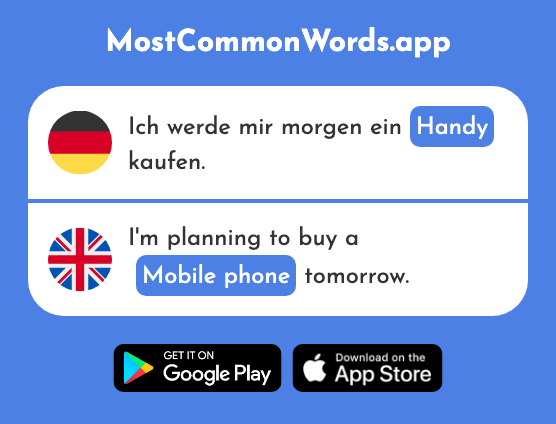 Handy - Mobile phone (Das 1693 Häufigste Wort In English)