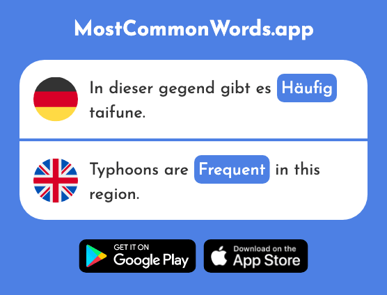 Häufig - Frequent (Das 407 Häufigste Wort In English)
