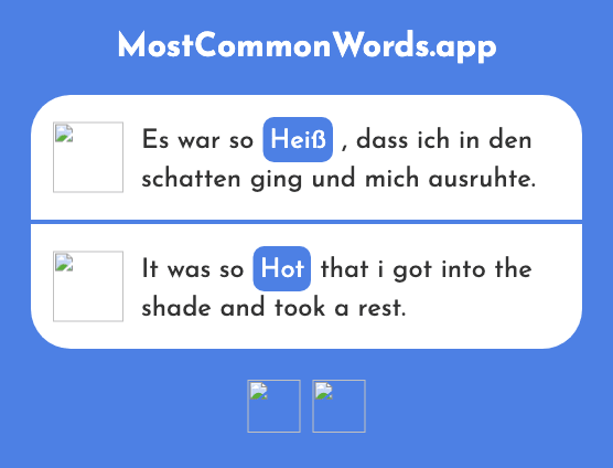 Heiß - Hot (Das 1195 Häufigste Wort In English)