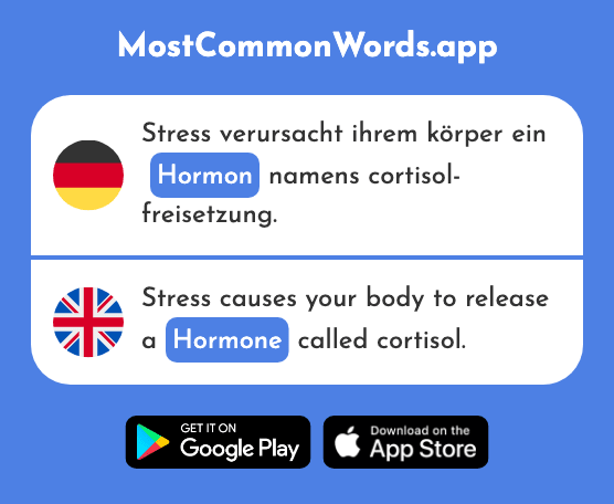 Hormon - Hormone (Das 2316 Häufigste Wort In English)