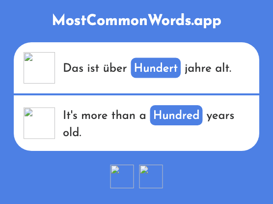 Hundert - Hundred (Das 1107 Häufigste Wort In English)