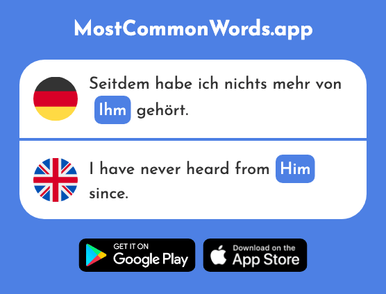 Ihm - Him (Das 91 Häufigste Wort In English)