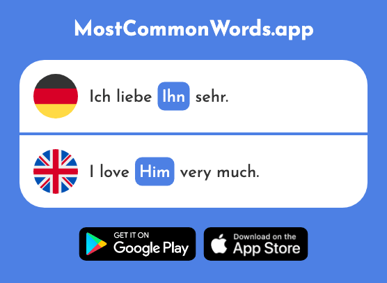 Ihn - Him (Das 92 Häufigste Wort In English)