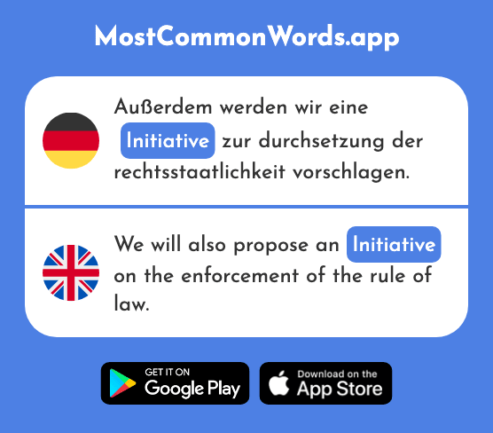 Initiative - Initiative (Das 1775 Häufigste Wort In English)
