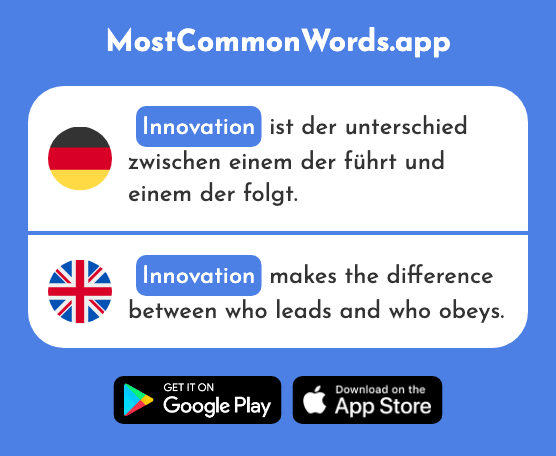 Innovation - Innovation (Das 2482 Häufigste Wort In English)