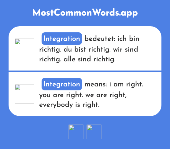 Integration - Integration (Das 1282 Häufigste Wort In English)