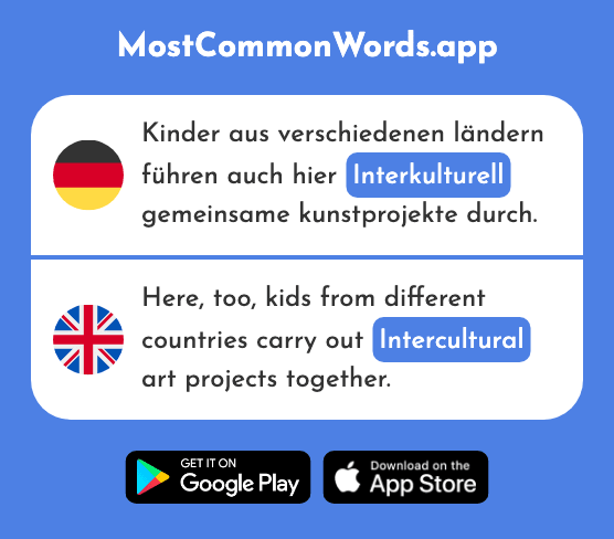 Interkulturell - Intercultural (Das 2752 Häufigste Wort In English)