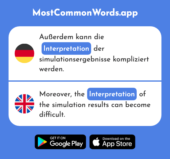 Interpretation - Interpretation (Das 2119 Häufigste Wort In English)