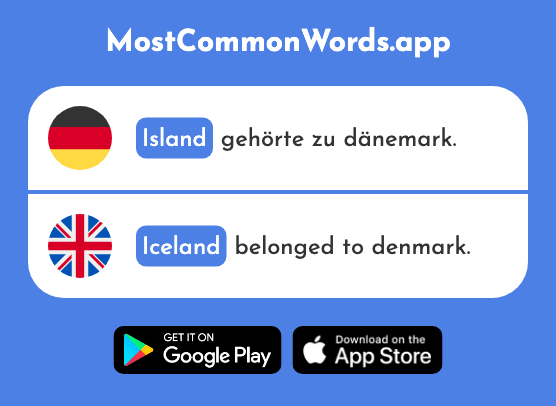 Island - Iceland (Das 2357 Häufigste Wort In English)