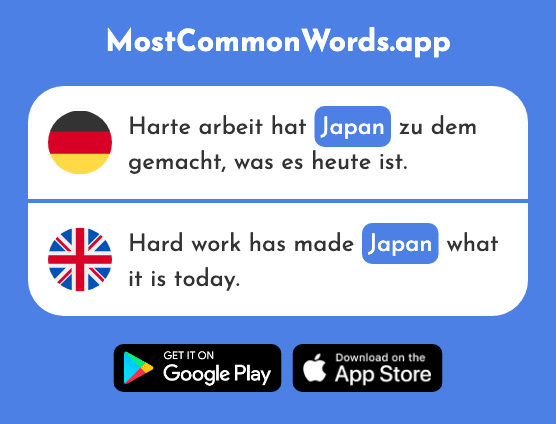 Japan - Japan (Das 2162 Häufigste Wort In English)