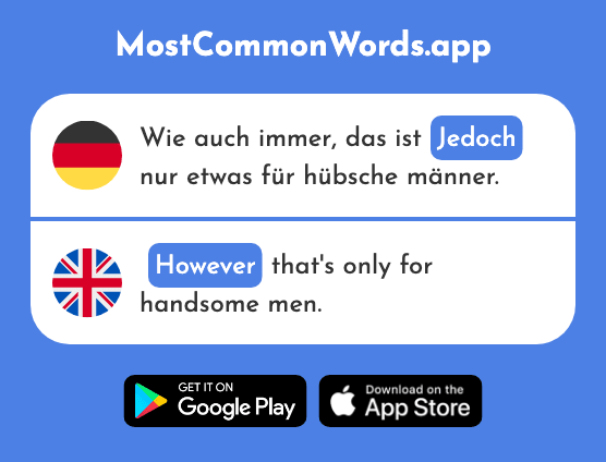 Jedoch - However (Das 227 Häufigste Wort In English)