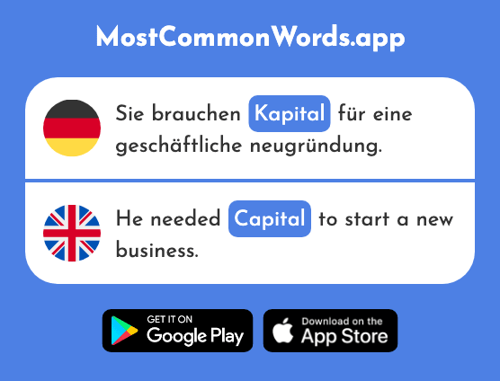 Kapital - Capital (Das 2239 Häufigste Wort In English)
