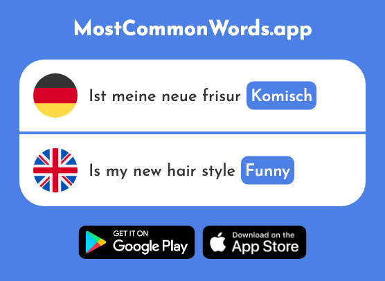 Komisch - Funny (Das 1875 Häufigste Wort In English)