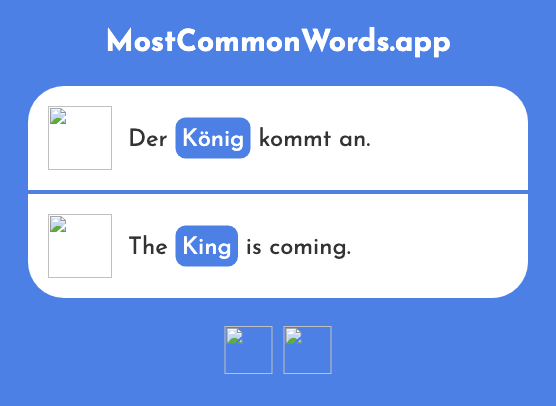 König - King (Das 1087 Häufigste Wort In English)