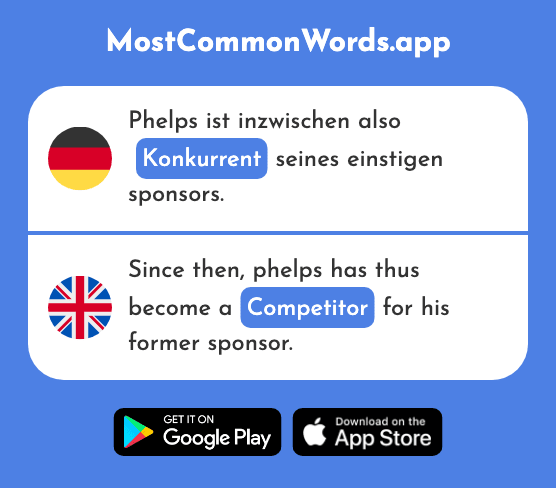 Konkurrent - Competitor (Das 2808 Häufigste Wort In English)