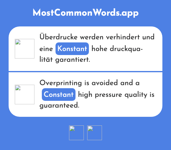 Konstant - Constant (Das 1222 Häufigste Wort In English)