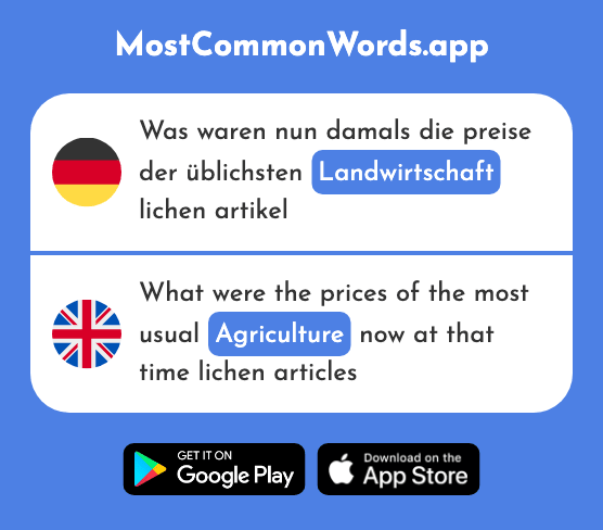 Landwirtschaft - Agriculture (Das 2483 Häufigste Wort In English)