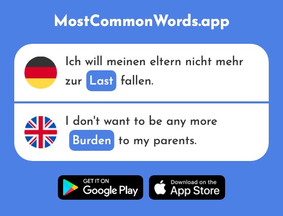 Last - Load, burden (Das 2855 Häufigste Wort In English)