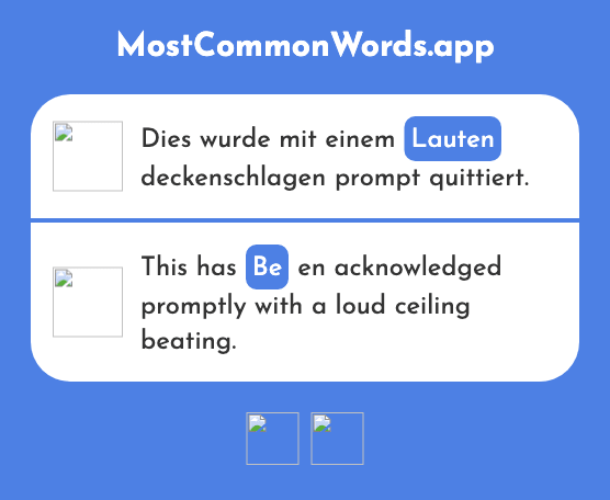 Lauten - Be (Das 1014 Häufigste Wort In English)
