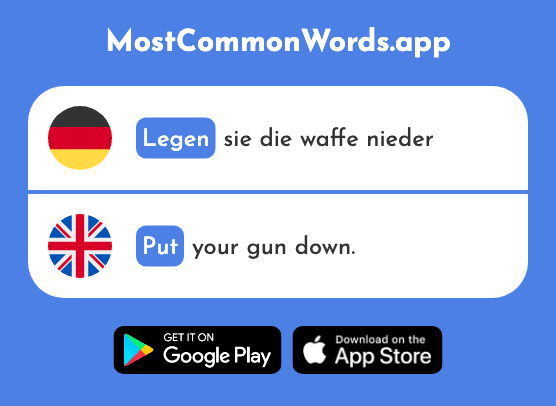 Legen - Lay, put (Das 352 Häufigste Wort In English)