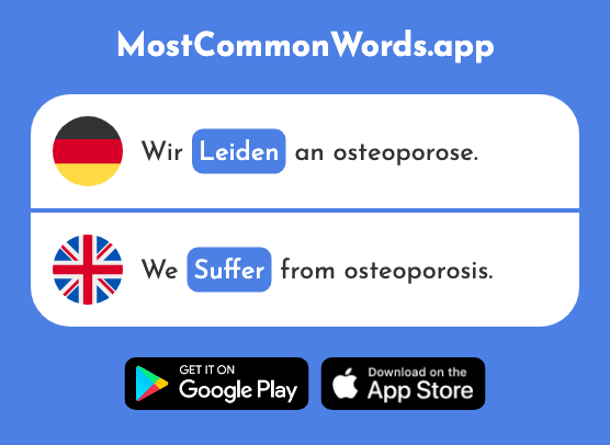 Leiden - Suffer (Das 942 Häufigste Wort In English)