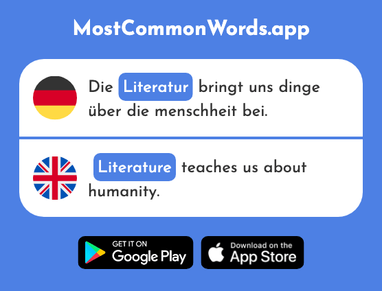 Literatur - Literature (Das 913 Häufigste Wort In English)