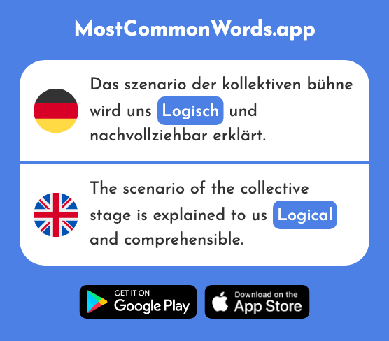 Logisch - Logical (Das 2780 Häufigste Wort In English)