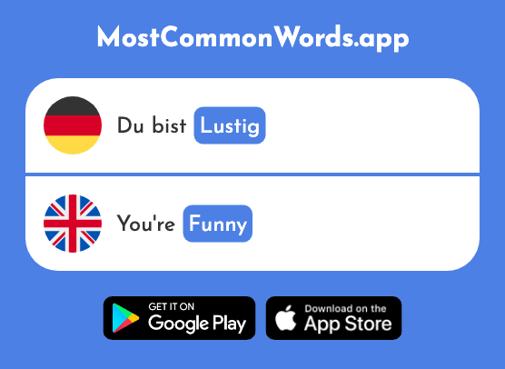 Lustig - Funny, enjoyable (Das 1973 Häufigste Wort In English)