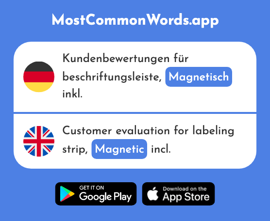 Magnetisch - Magnetic (Das 2759 Häufigste Wort In English)