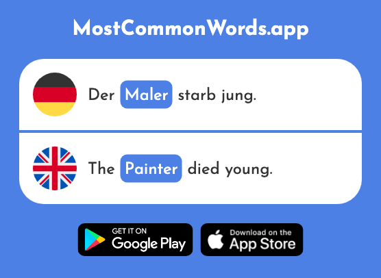 Maler - Painter (Das 2731 Häufigste Wort In English)