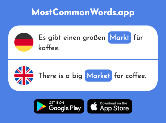 Markt - Market (Das 476 Häufigste Wort In English)
