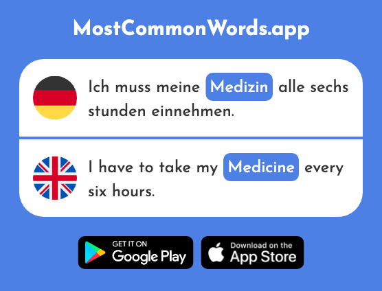 Medizin - Medicine (Das 1960 Häufigste Wort In English)