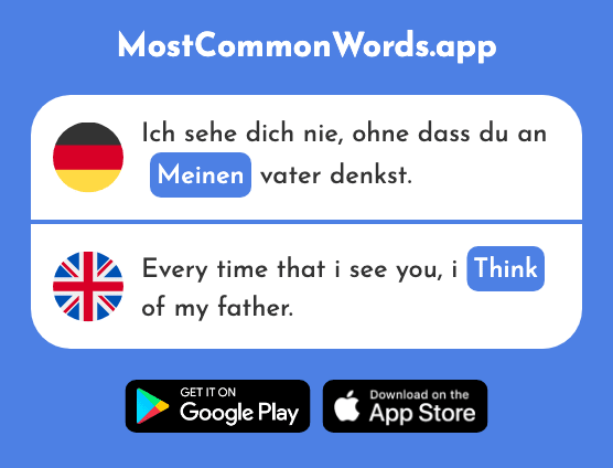 Meinen - Think, have an opinion (Das 213 Häufigste Wort In English)
