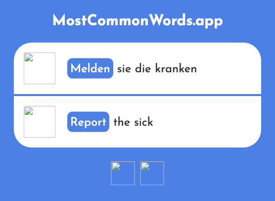 Melden - Report, register (Das 1005 Häufigste Wort In English)